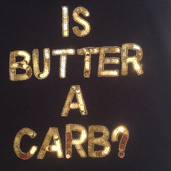 Bow & Drape Sweatshirt IS BUTTER A CARB? Large - Picture 2 of 6